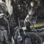 Backyard, 2016<br>charcoal & pastel on paper<br>50" x 38"