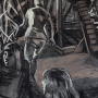 Structure in the Woods, 2016<br>charcoal & pastel on paper<br>50" x 38"